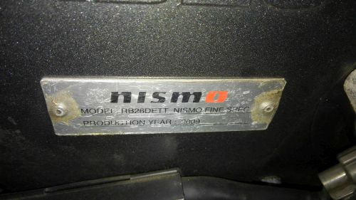 1993 R32 GTR with Fine Spec engine 2009 production plaque